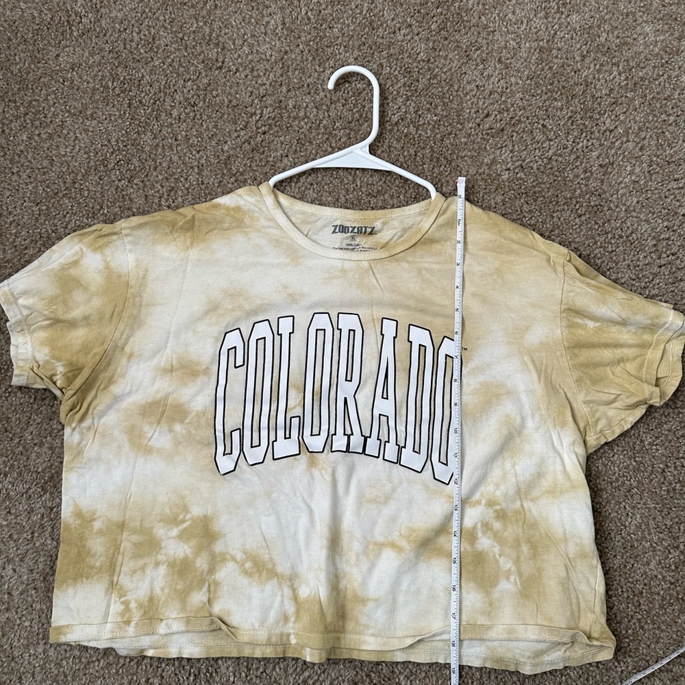 ZooZatz University of Colorado Tie-Dye Crop Top - Picture 6 of 6